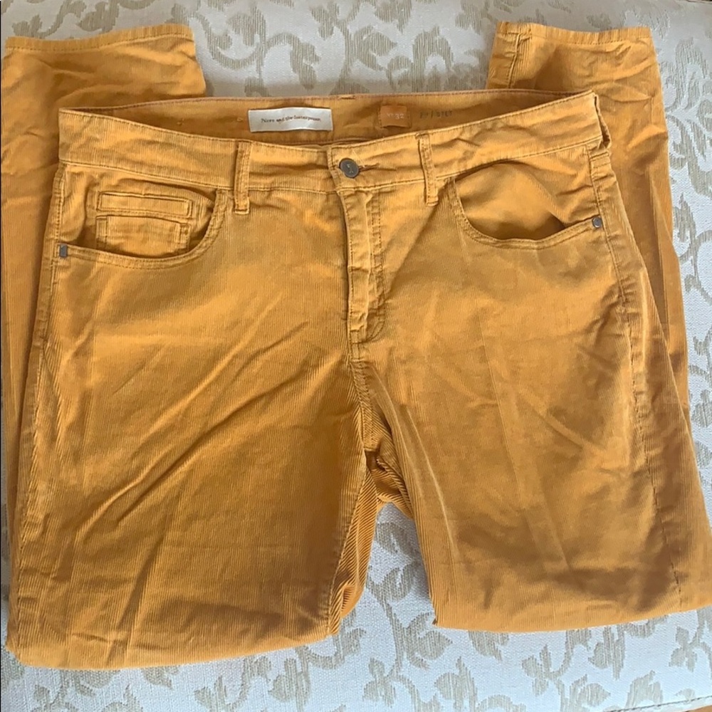 Anthropologie Mustard Corduroy Jeans